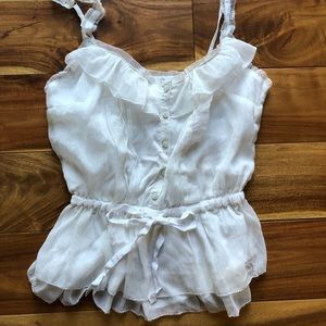 White A&F tank top! Size Small